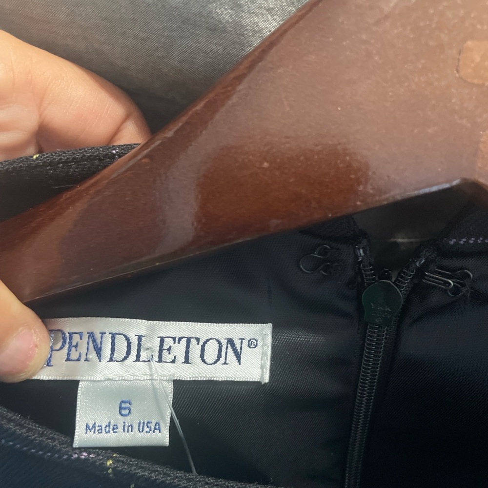 Pendleton Vintage Wool Windowpane Shift Dress Siz… - image 2